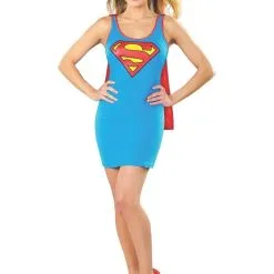 Supergirl Tank Dress Costume For Adults - Warner Bros DC Comics