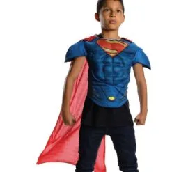 Superman Molded Muscle Chest Costume Top For Kids - Warner Bros DC Comics