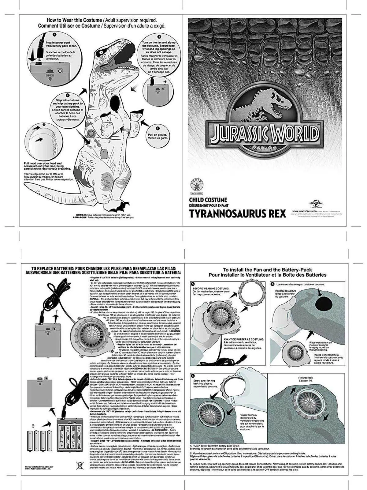 T-Rex Inflatable Plus Size Costume For Adults - Universal Jurassic World - Image 3