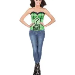The Riddler Ribbon Corset For Adults - Warner Bros DC Comics