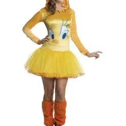 Tweety Pie Hooded Tutu Costume For Adults - Warner Bros Looney Tunes