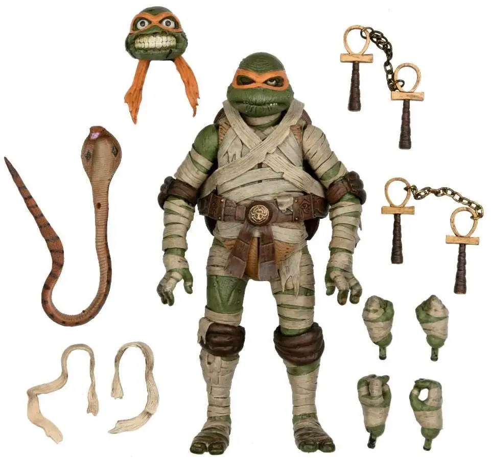 Ultimate Michelangelo As The Mummy - 7" Action Figurine - Teenage Mutant Ninja Turtles X Universal Monsters - NECA Collectibles