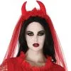 Villainous Veil Devil Horns Headpiece