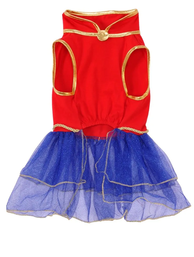 Wonder Woman Tutu Dress Pet Costume - Warner Bros DC Comics - Image 3