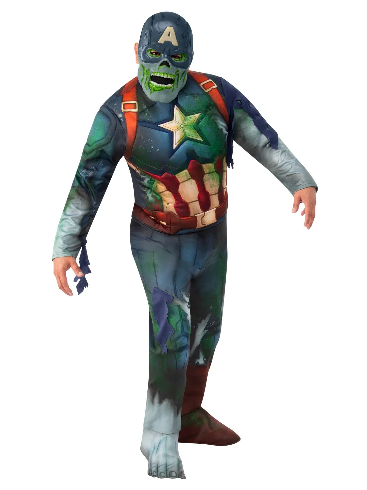 Zombie Captain America Deluxe Costume For Adults - Marvel What If?